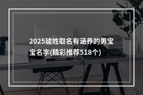 2025璩姓取名有涵养的男宝宝名字(精彩推荐518个)