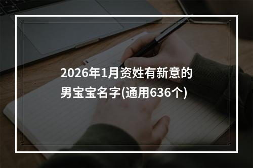 2026年1月资姓有新意的男宝宝名字(通用636个)