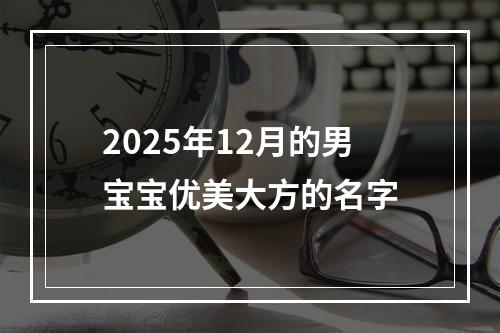2025年12月的男宝宝优美大方的名字
