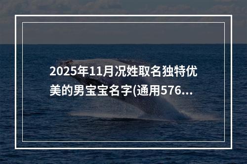 2025年11月况姓取名独特优美的男宝宝名字(通用576个)