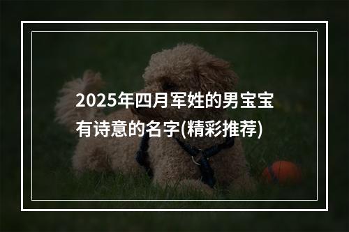 2025年四月军姓的男宝宝有诗意的名字(精彩推荐)