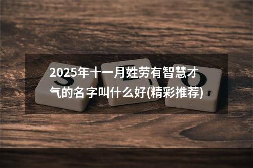 2025年十一月姓劳有智慧才气的名字叫什么好(精彩推荐)