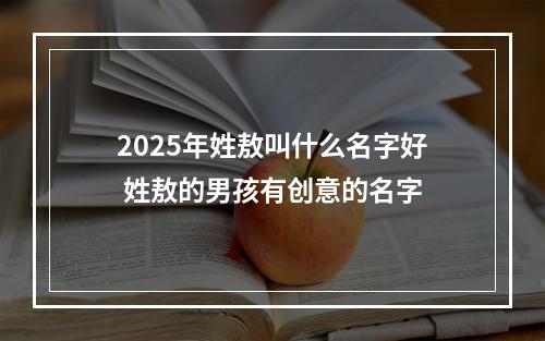2025年姓敖叫什么名字好 姓敖的男孩有创意的名字