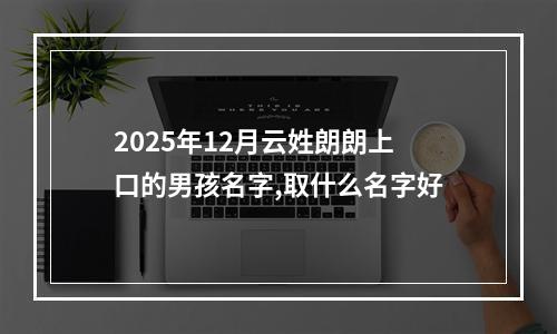 2025年12月云姓朗朗上口的男孩名字,取什么名字好