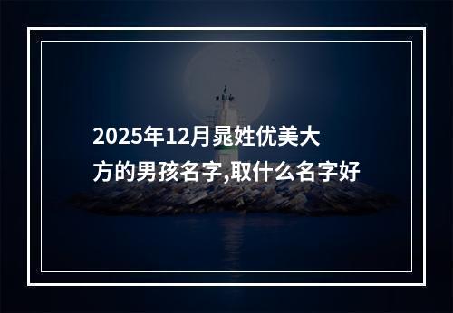 2025年12月晁姓优美大方的男孩名字,取什么名字好