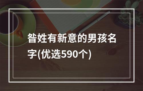 昝姓有新意的男孩名字(优选590个)