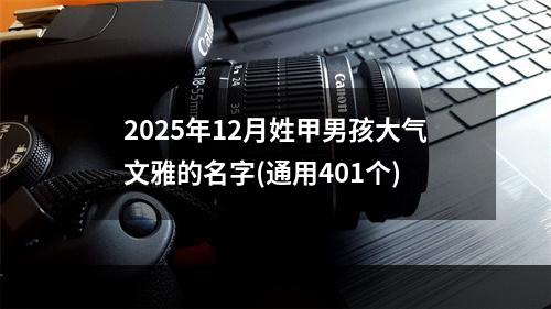 2025年12月姓甲男孩大气文雅的名字(通用401个)