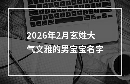 2026年2月玄姓大气文雅的男宝宝名字