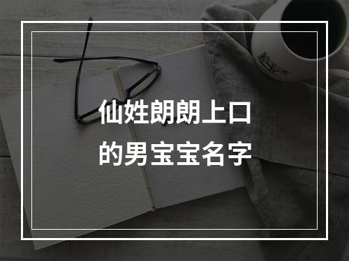 仙姓朗朗上口的男宝宝名字