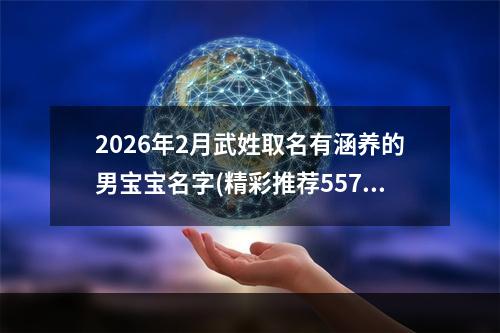2026年2月武姓取名有涵养的男宝宝名字(精彩推荐557个)