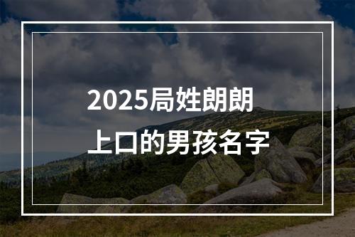 2025局姓朗朗上口的男孩名字