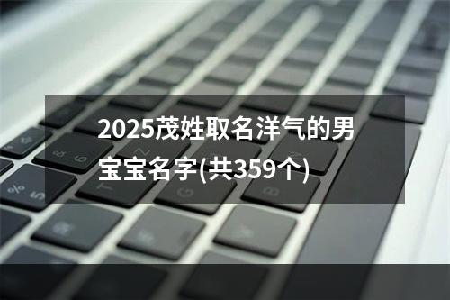 2025茂姓取名洋气的男宝宝名字(共359个)