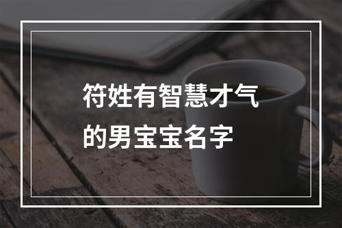 符姓有智慧才气的男宝宝名字