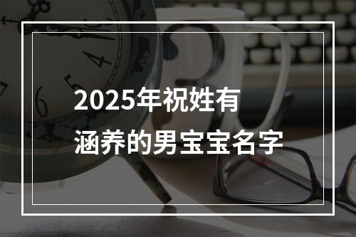 2025年祝姓有涵养的男宝宝名字
