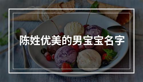 陈姓优美的男宝宝名字