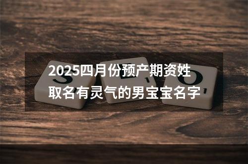 2025四月份预产期资姓取名有灵气的男宝宝名字
