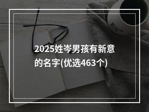 2025姓岑男孩有新意的名字(优选463个)
