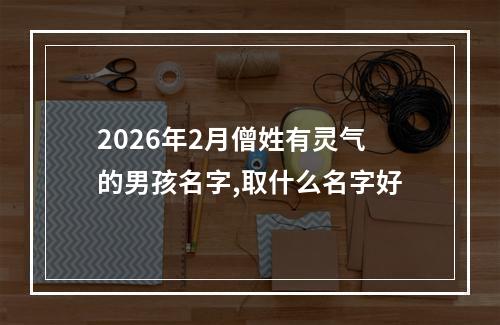 2026年2月僧姓有灵气的男孩名字,取什么名字好