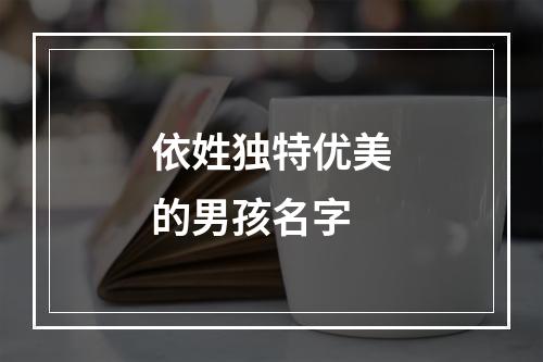 依姓独特优美的男孩名字