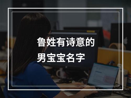鲁姓有诗意的男宝宝名字