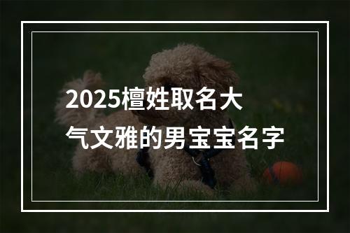 2025檀姓取名大气文雅的男宝宝名字