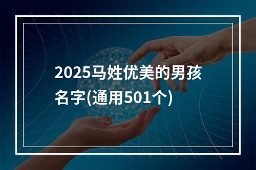 2025马姓优美的男孩名字(通用501个)