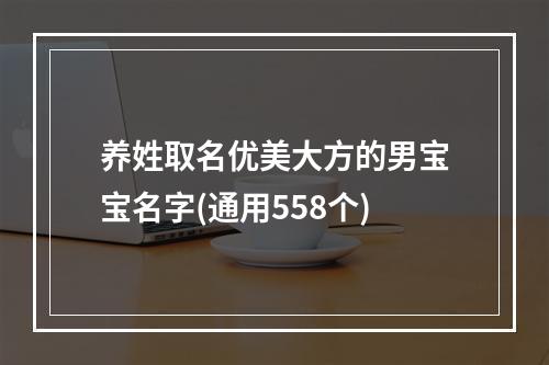 养姓取名优美大方的男宝宝名字(通用558个)