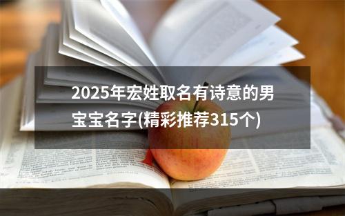 2025年宏姓取名有诗意的男宝宝名字(精彩推荐315个)
