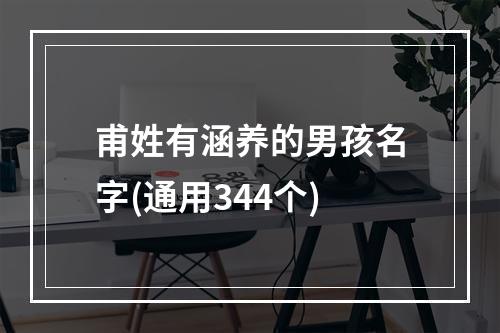 甫姓有涵养的男孩名字(通用344个)