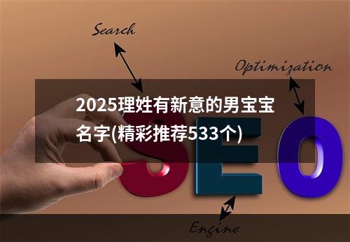 2025理姓有新意的男宝宝名字(精彩推荐533个)