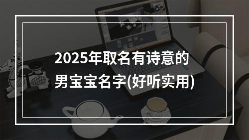 2025年取名有诗意的男宝宝名字(好听实用)