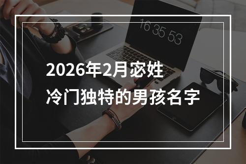 2026年2月宓姓冷门独特的男孩名字