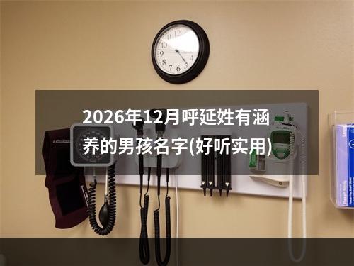 2026年12月呼延姓有涵养的男孩名字(好听实用)