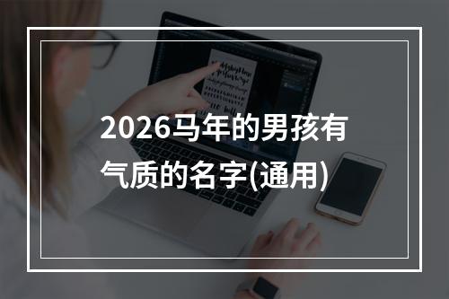 2026马年的男孩有气质的名字(通用)