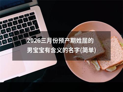2026三月份预产期姓屈的男宝宝有含义的名字(简单)