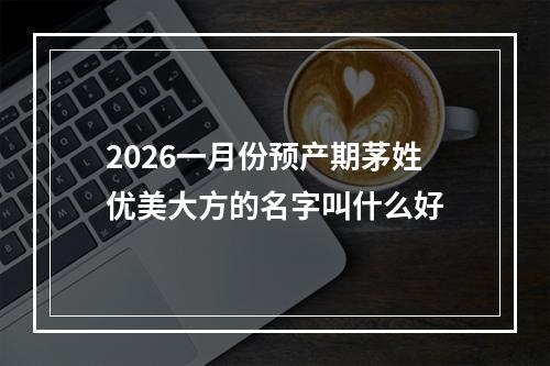 2026一月份预产期茅姓优美大方的名字叫什么好