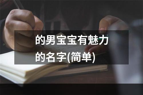 的男宝宝有魅力的名字(简单)