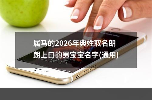 属马的2026年典姓取名朗朗上口的男宝宝名字(通用)
