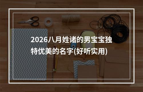2026八月姓诸的男宝宝独特优美的名字(好听实用)
