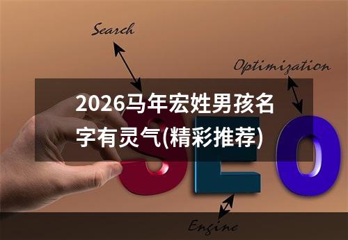 2026马年宏姓男孩名字有灵气(精彩推荐)