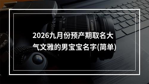 2026九月份预产期取名大气文雅的男宝宝名字(简单)