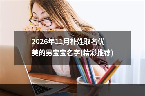 2026年11月朴姓取名优美的男宝宝名字(精彩推荐)