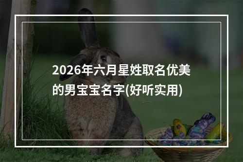 2026年六月星姓取名优美的男宝宝名字(好听实用)