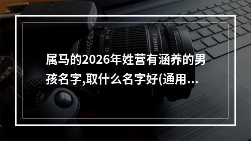 属马的2026年姓营有涵养的男孩名字,取什么名字好(通用)