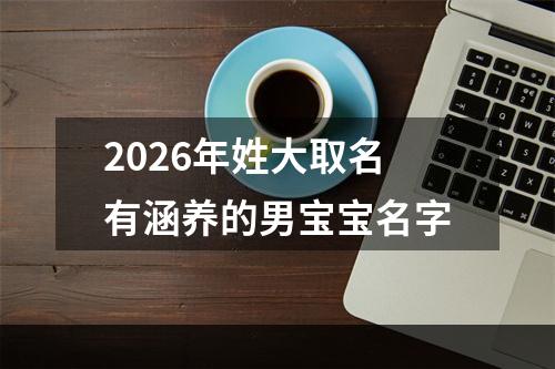 2026年姓大取名有涵养的男宝宝名字