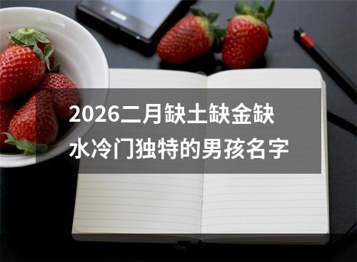 2026二月缺土缺金缺水冷门独特的男孩名字