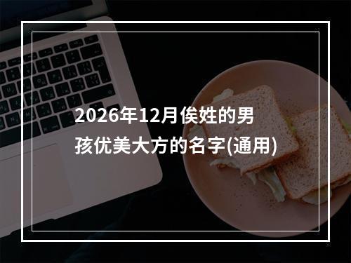 2026年12月俟姓的男孩优美大方的名字(通用)
