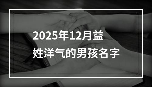 2025年12月益姓洋气的男孩名字
