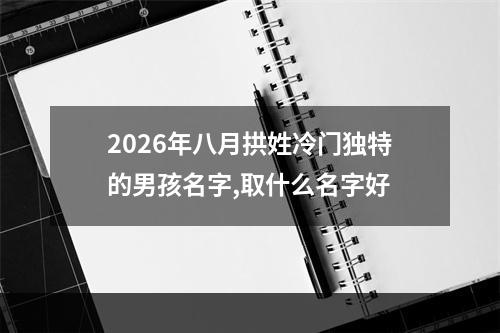 2026年八月拱姓冷门独特的男孩名字,取什么名字好