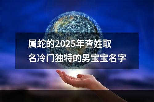 属蛇的2025年查姓取名冷门独特的男宝宝名字